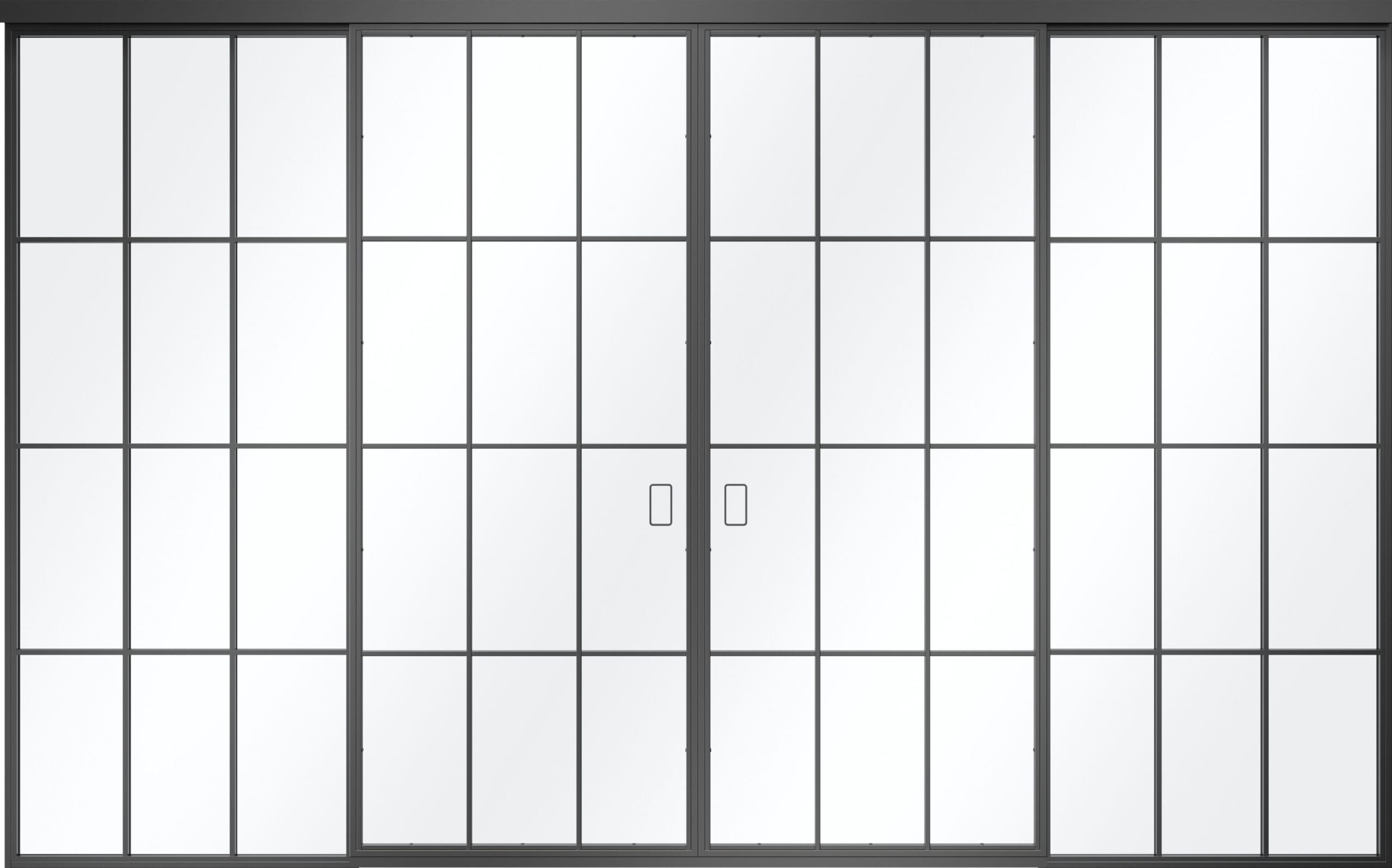 Zeichnung der zweiflügligen Türe im Loftdesign